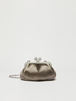 Small Satin Pasticcino Bag With Rhinestones for Women - Medium Grey - Max Mara UAE