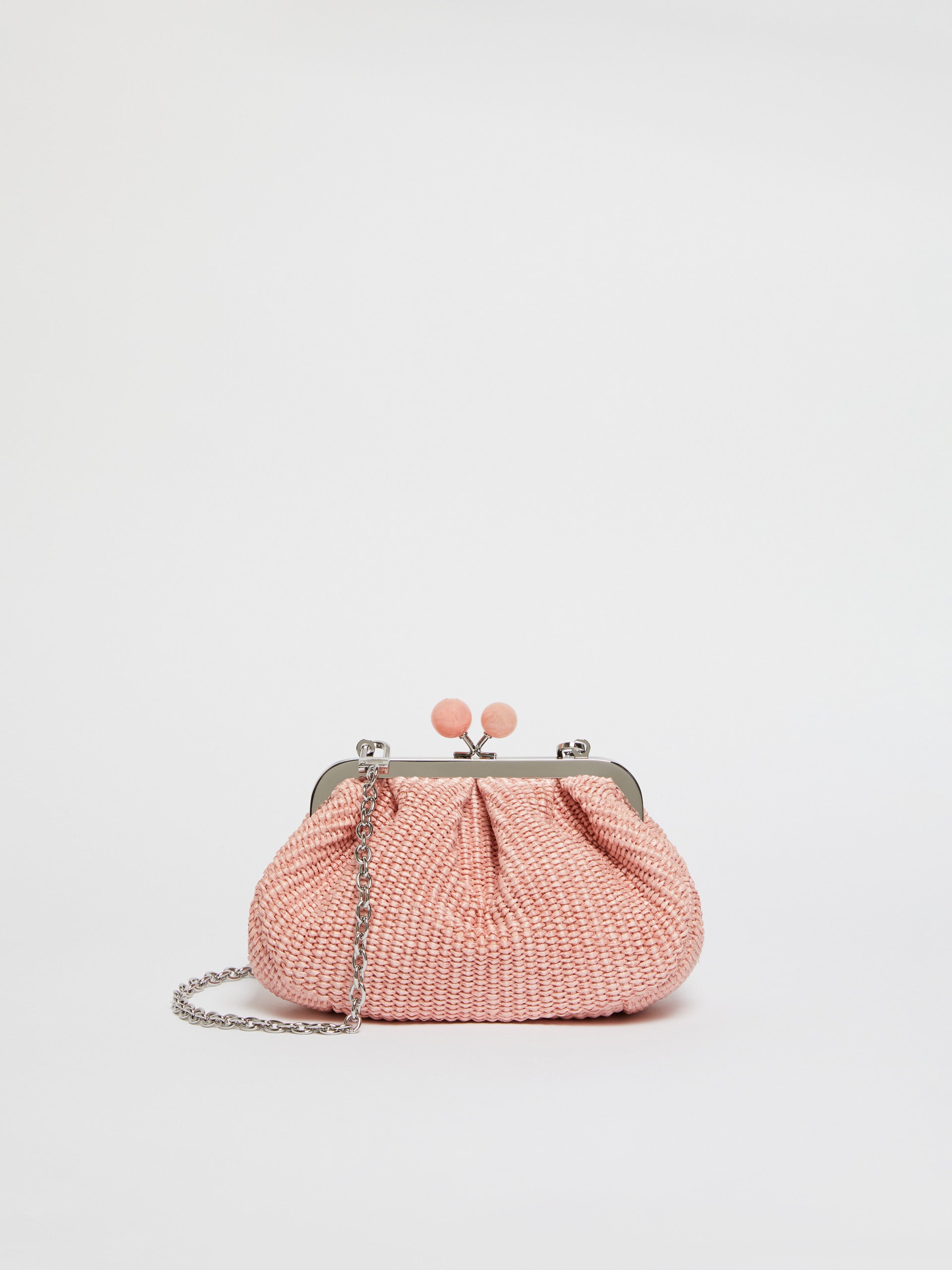 Small Raffia-Effect Pasticcino Bag for Women - Pink - Max Mara UAE