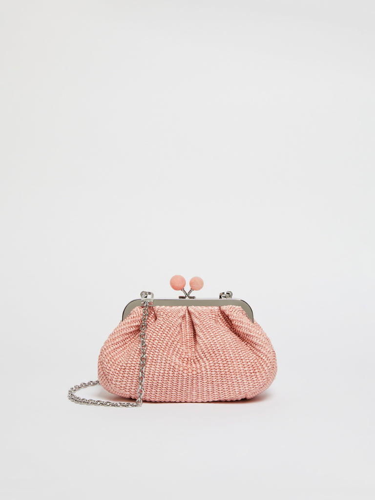 max mara small raffia-effect pasticcino bag