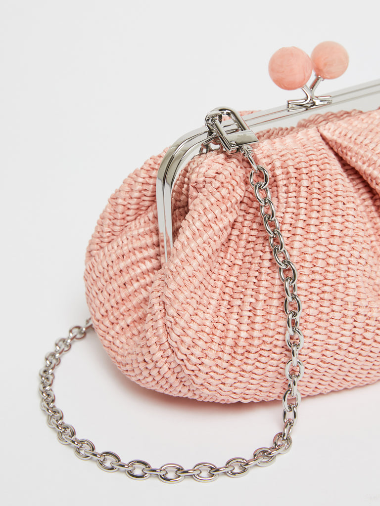max mara small raffia-effect pasticcino bag