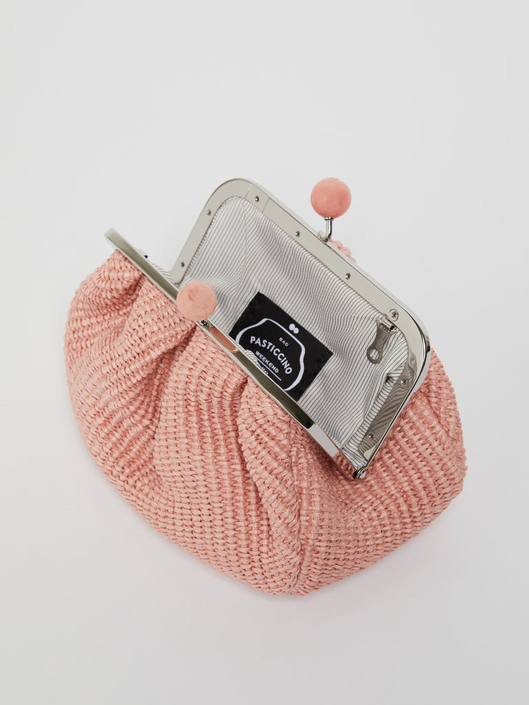max mara small raffia-effect pasticcino bag