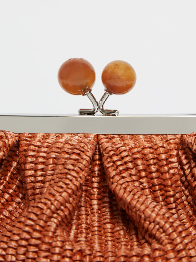 max mara small raffia-effect pasticcino bag