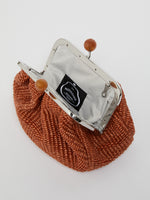 Small Raffia-Effect Pasticcino Bag for Women - Rust - Max Mara UAE