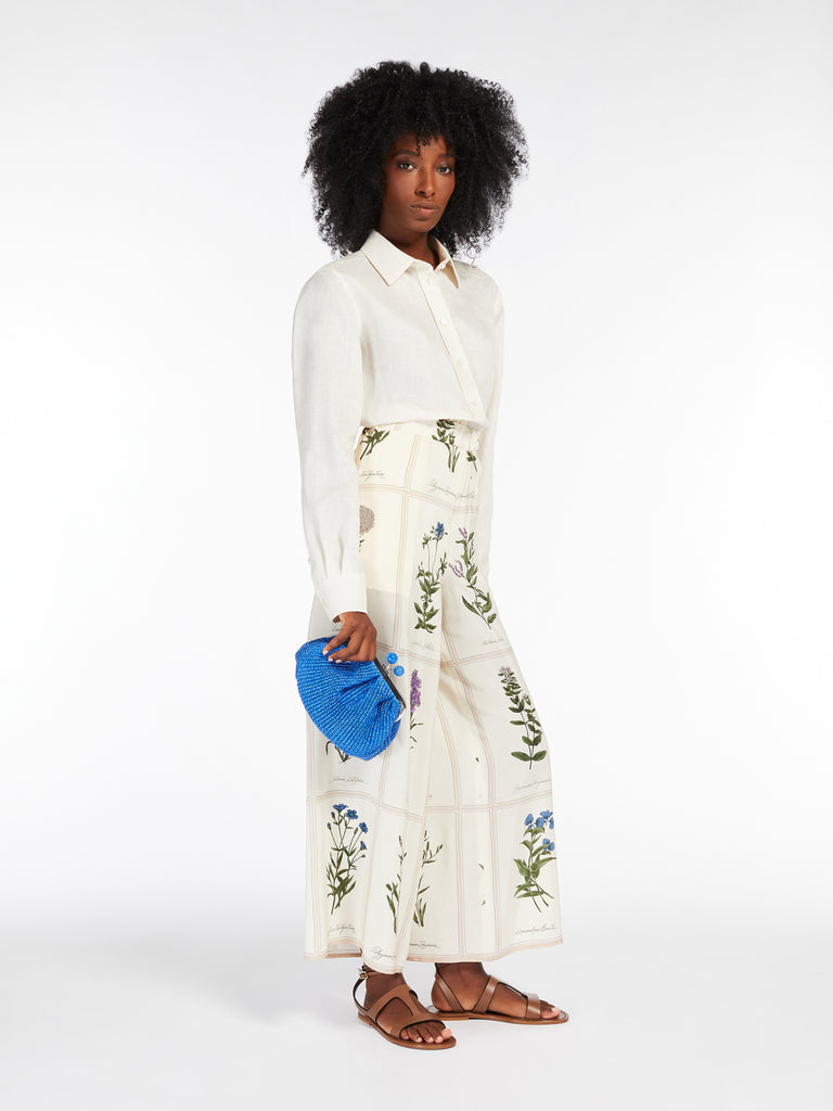 max mara small raffia-effect pasticcino bag