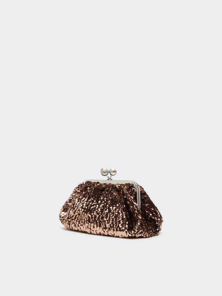 Sequin-adorned small satin Pasticcino Bag