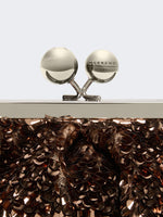 Sequin-adorned small satin Pasticcino Bag