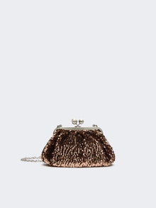 Sequin-adorned small satin Pasticcino Bag