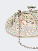 Rhinestone-Adorned Small Satin Pasticcino Bag for Women - Antique Rose - Max Mara UAE