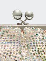 Rhinestone-Adorned Small Satin Pasticcino Bag for Women - Antique Rose - Max Mara UAE
