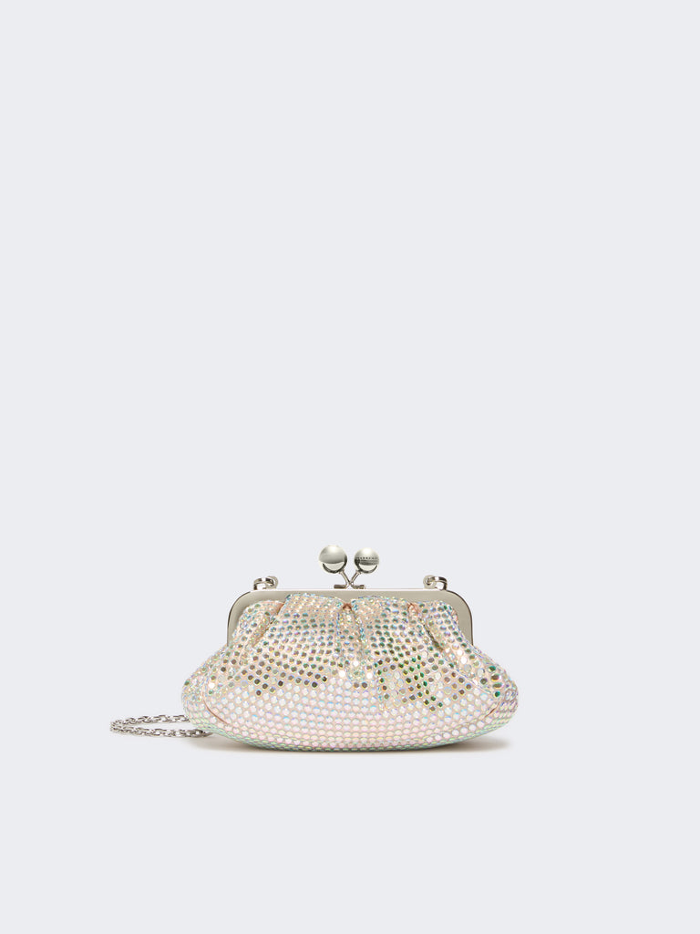 max mara rhinestone-adorned small satin pasticcino bag