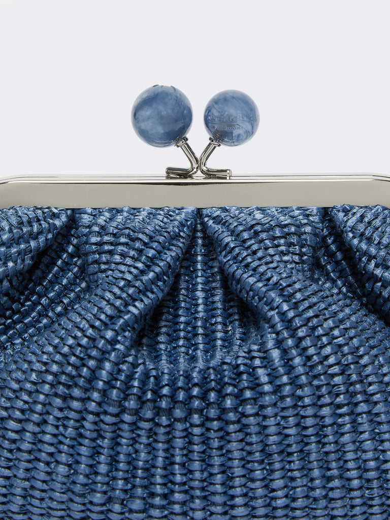 max mara small raffia-effect pasticcino bag