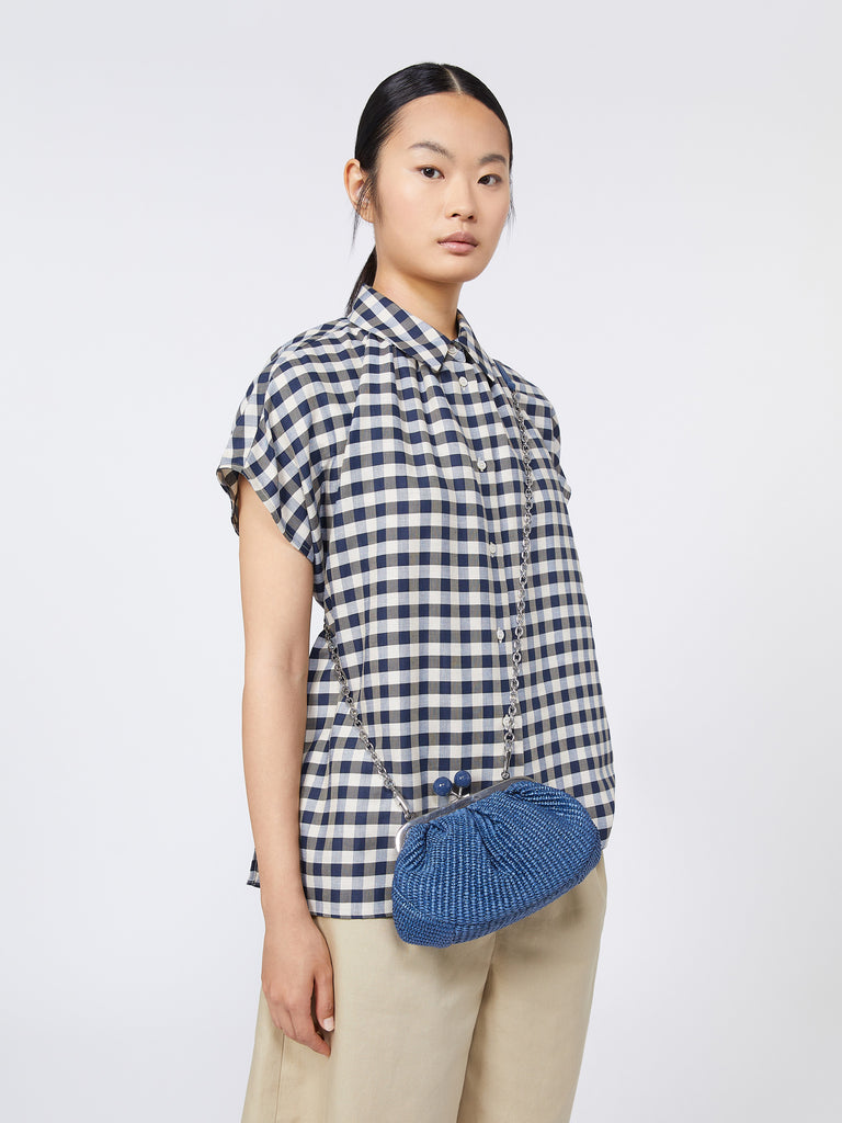 max mara small raffia-effect pasticcino bag