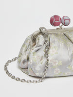 Small Jacquard Silk Pasticcino Bag for Women - Light Grey - Max Mara UAE