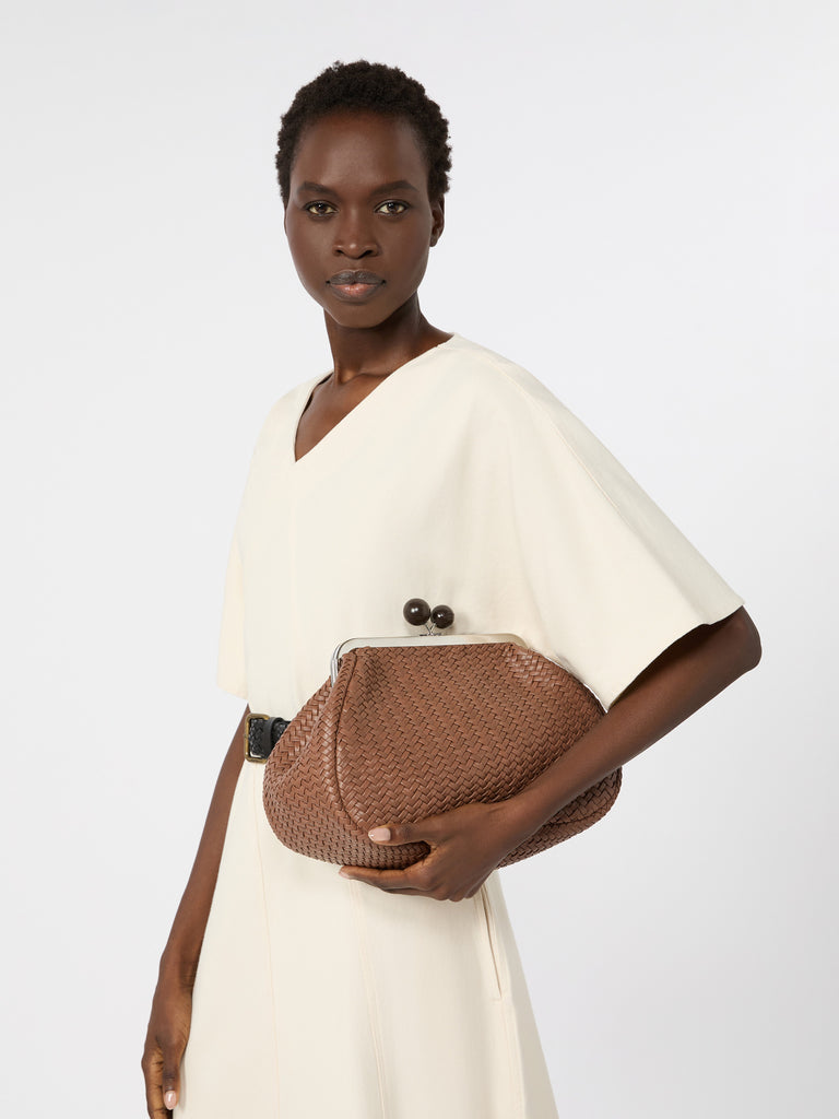 max mara medium pasticcino bag in woven leather