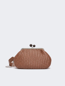 Medium Pasticcino Bag In Woven Leather for Women - Tobacco - Max Mara UAE