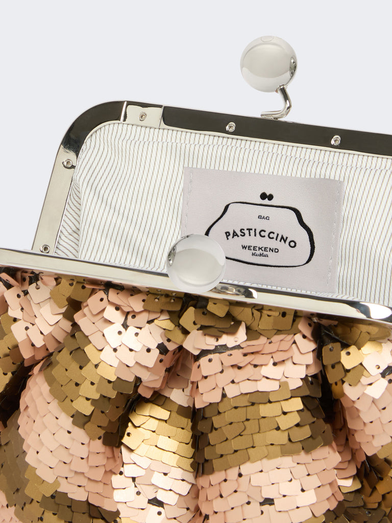 max mara small pasticcino bag with sequin stripes