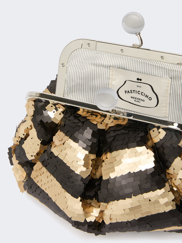 max mara small pasticcino bag with sequin stripes