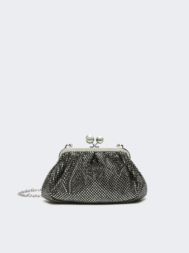 Small Pasticcino Bag in satin with rhinestones