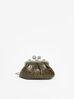 Small Smooth Leather Pasticcino Bag for Women - Dark Green - Max Mara UAE