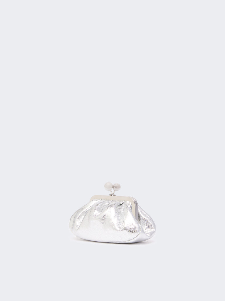 max mara extra-small pasticcino bag in metallic leather