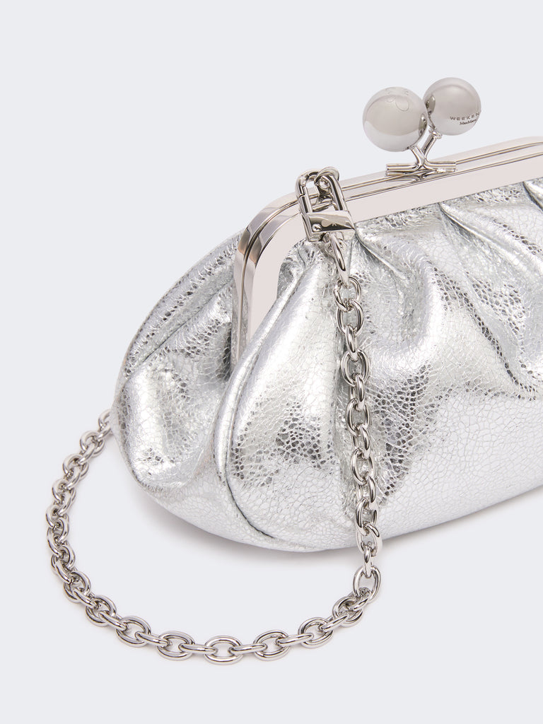 max mara extra-small pasticcino bag in metallic leather