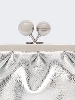 max mara extra-small pasticcino bag in metallic leather for women