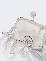 max mara extra-small pasticcino bag in metallic leather for women