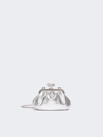 max mara extra-small pasticcino bag in metallic leather for women