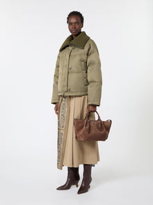 Small Suede Tote Bag for Women - Chocolate - Max Mara UAE