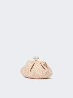 max mara small pasticcino bag in linen, silk and cotton jacquard for women