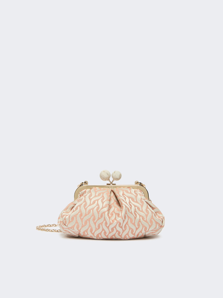 max mara small pasticcino bag in linen, silk and cotton jacquard