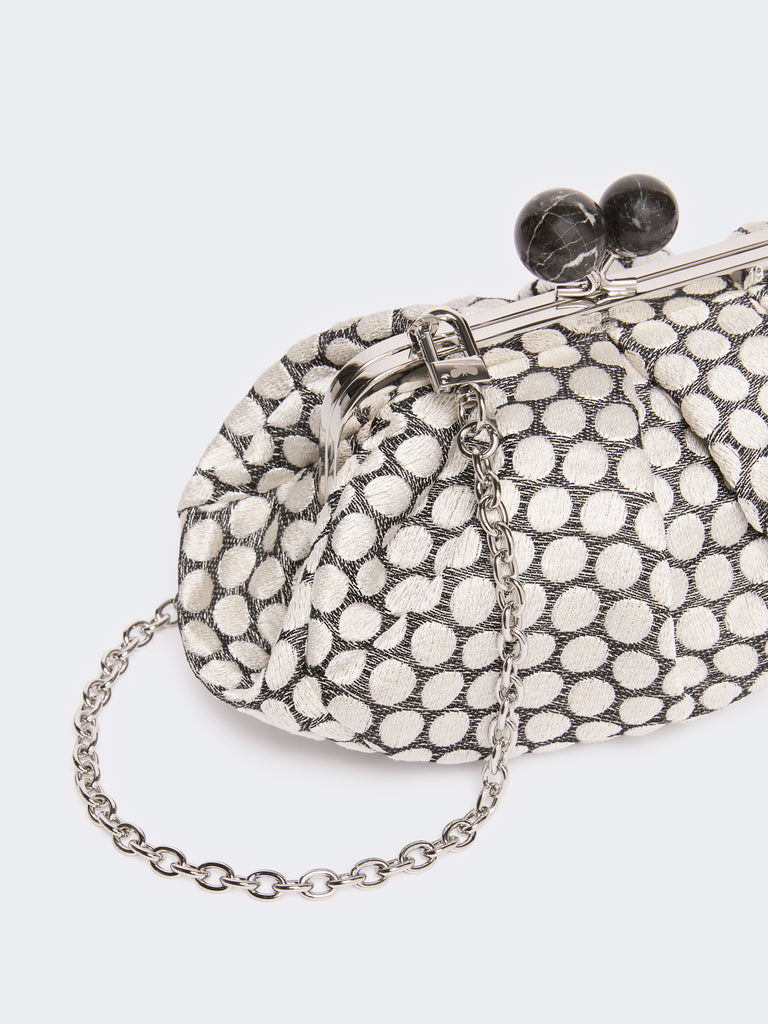 max mara small pasticcino bag in linen, silk and cotton jacquard