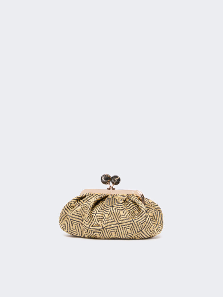 max mara small pasticcino bag in linen, silk and cotton jacquard