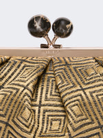 max mara small pasticcino bag in linen, silk and cotton jacquard for women
