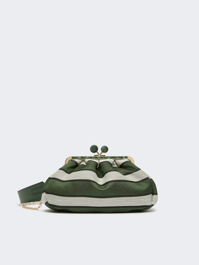 max mara medium pasticcino bag in linen, silk and cotton jacquard for women