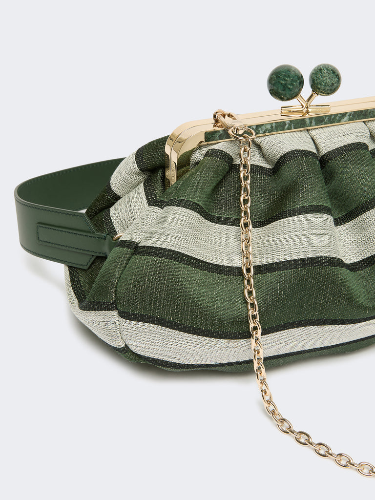 max mara medium pasticcino bag in linen, silk and cotton jacquard