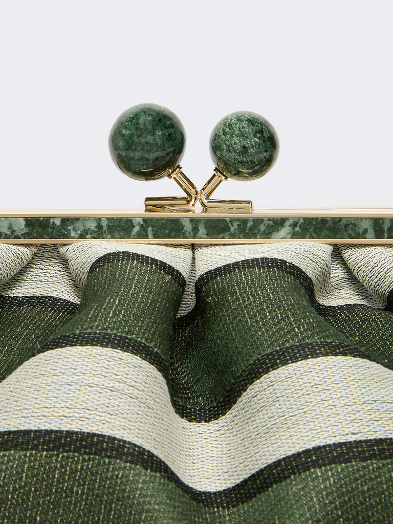 max mara medium pasticcino bag in linen, silk and cotton jacquard