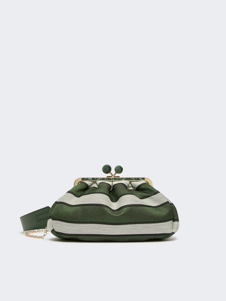 max mara medium pasticcino bag in linen, silk and cotton jacquard