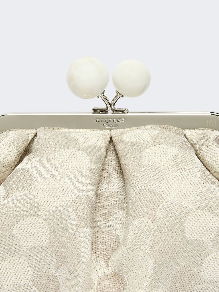 max mara small pasticcino bag in linen, silk and cotton jacquard