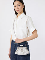 max mara small pasticcino bag in linen, silk and cotton jacquard for women