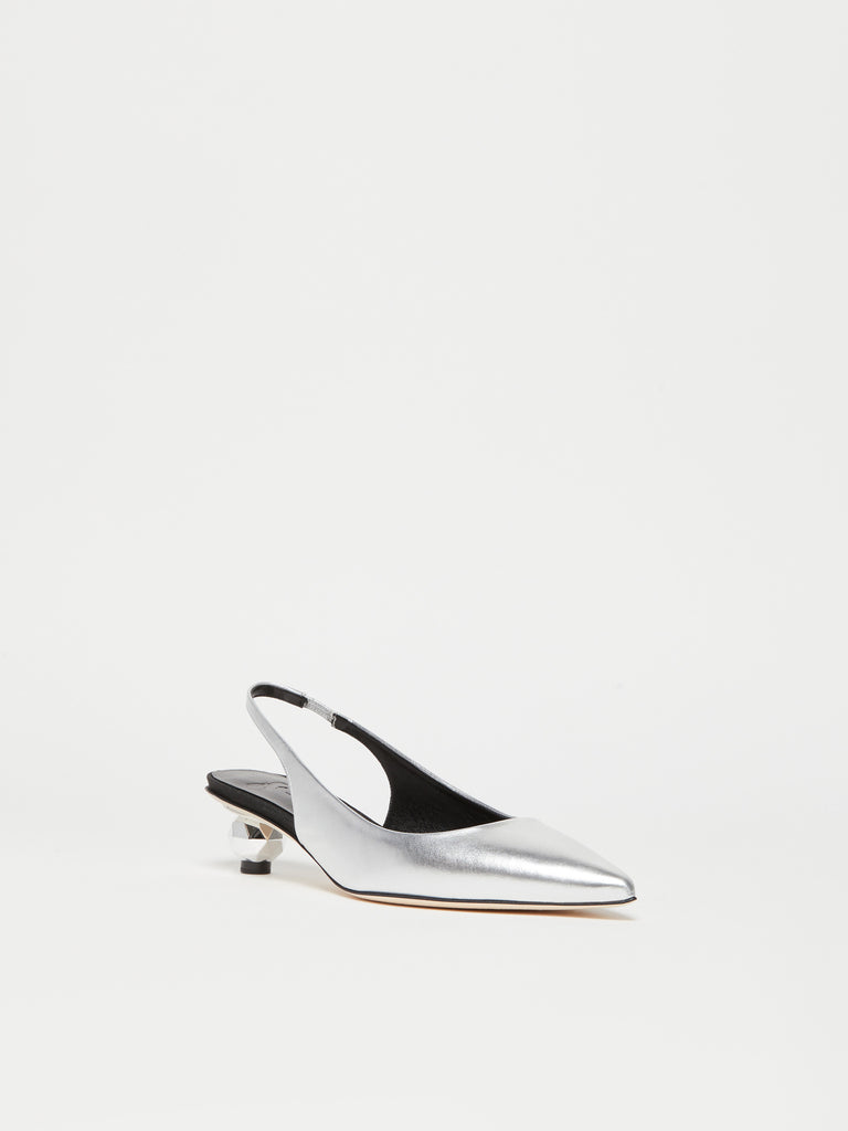 max mara laminated nappa leather slingbacks