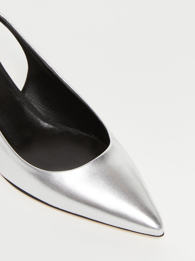 max mara laminated nappa leather slingbacks