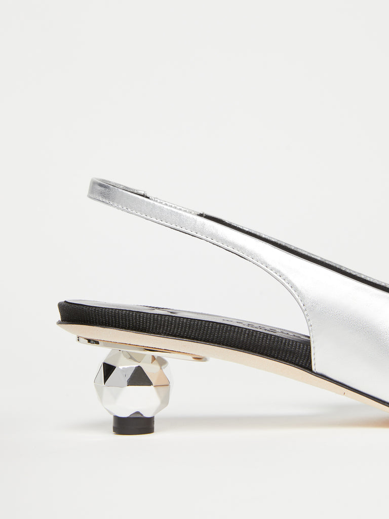 max mara laminated nappa leather slingbacks