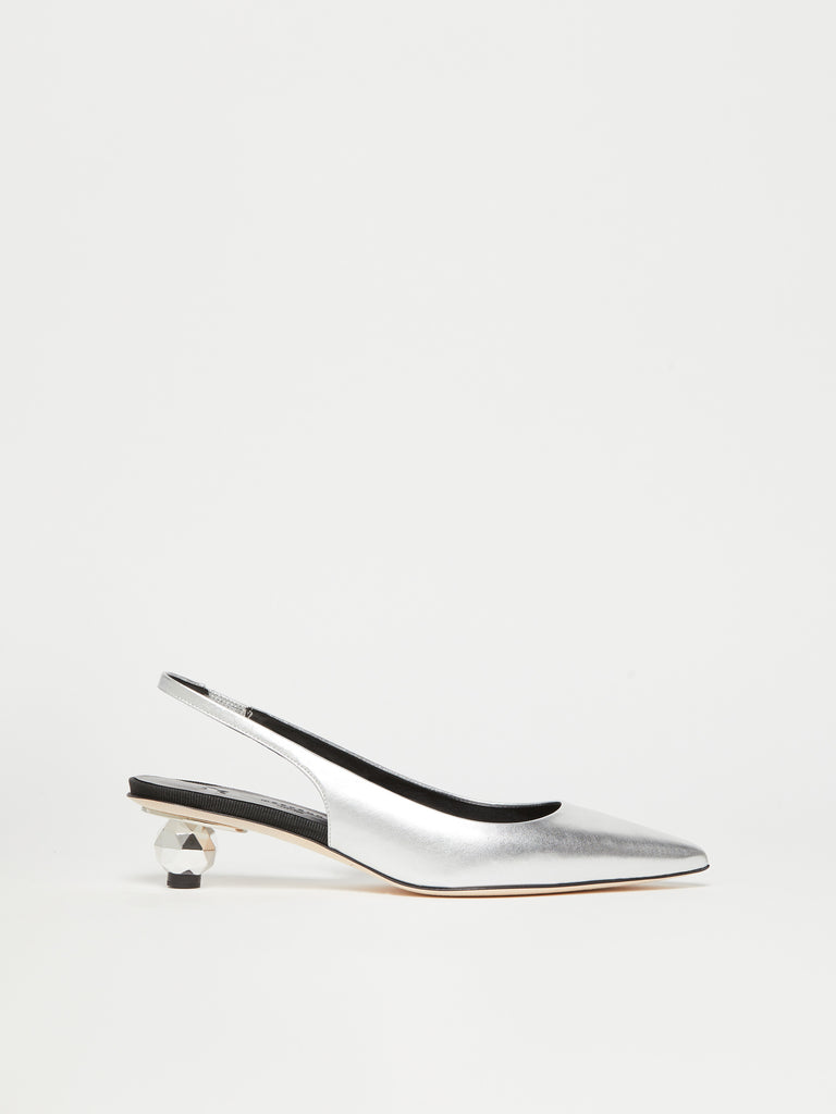 max mara laminated nappa leather slingbacks