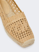 Raffia-effect espadrilles