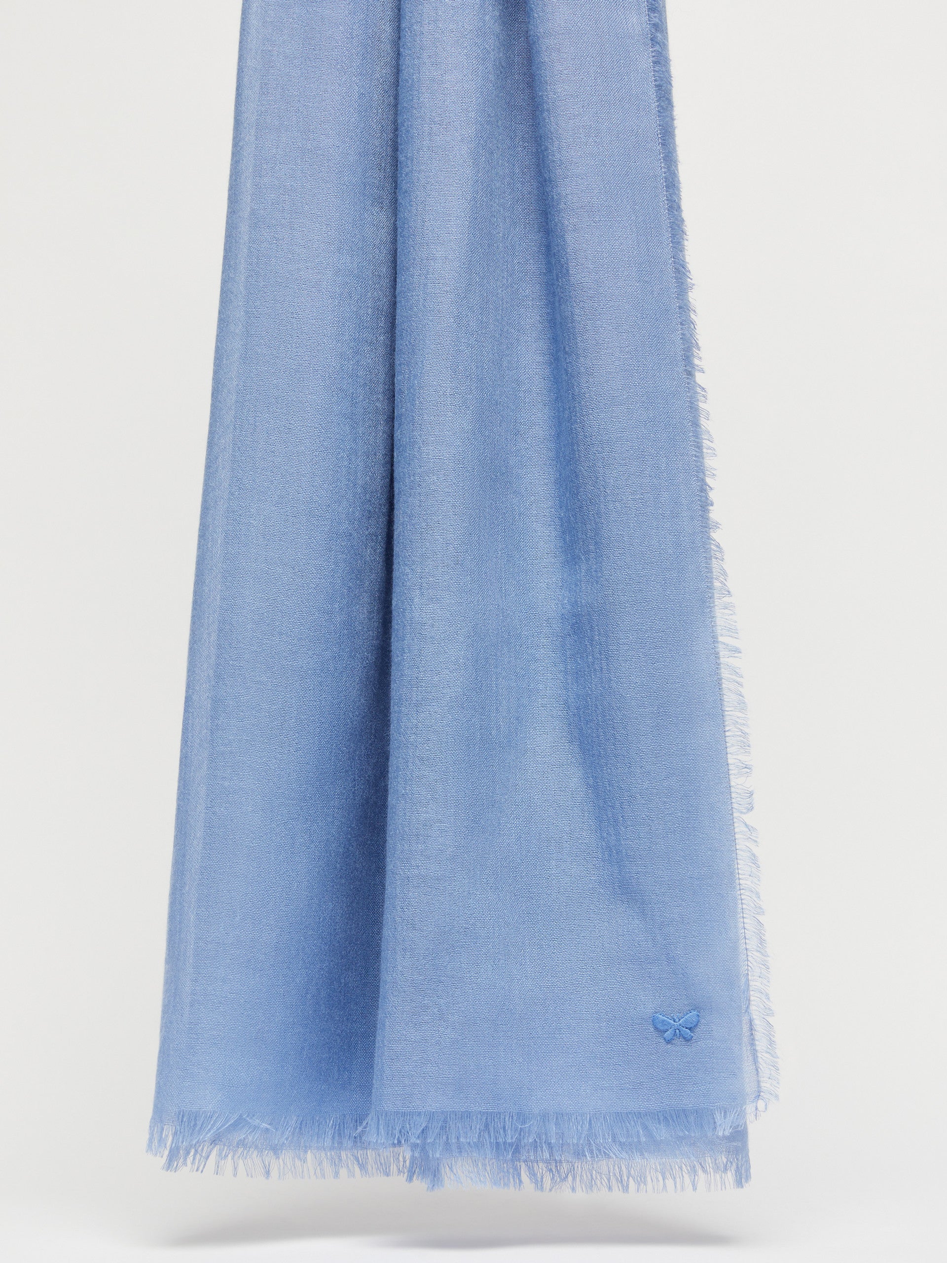 Viscose And Cashmere Shawl for Women - Light Blue - Max Mara UAE