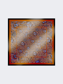 Printed Silk Foulard for Women - Hazelnut Brown - Max Mara UAE