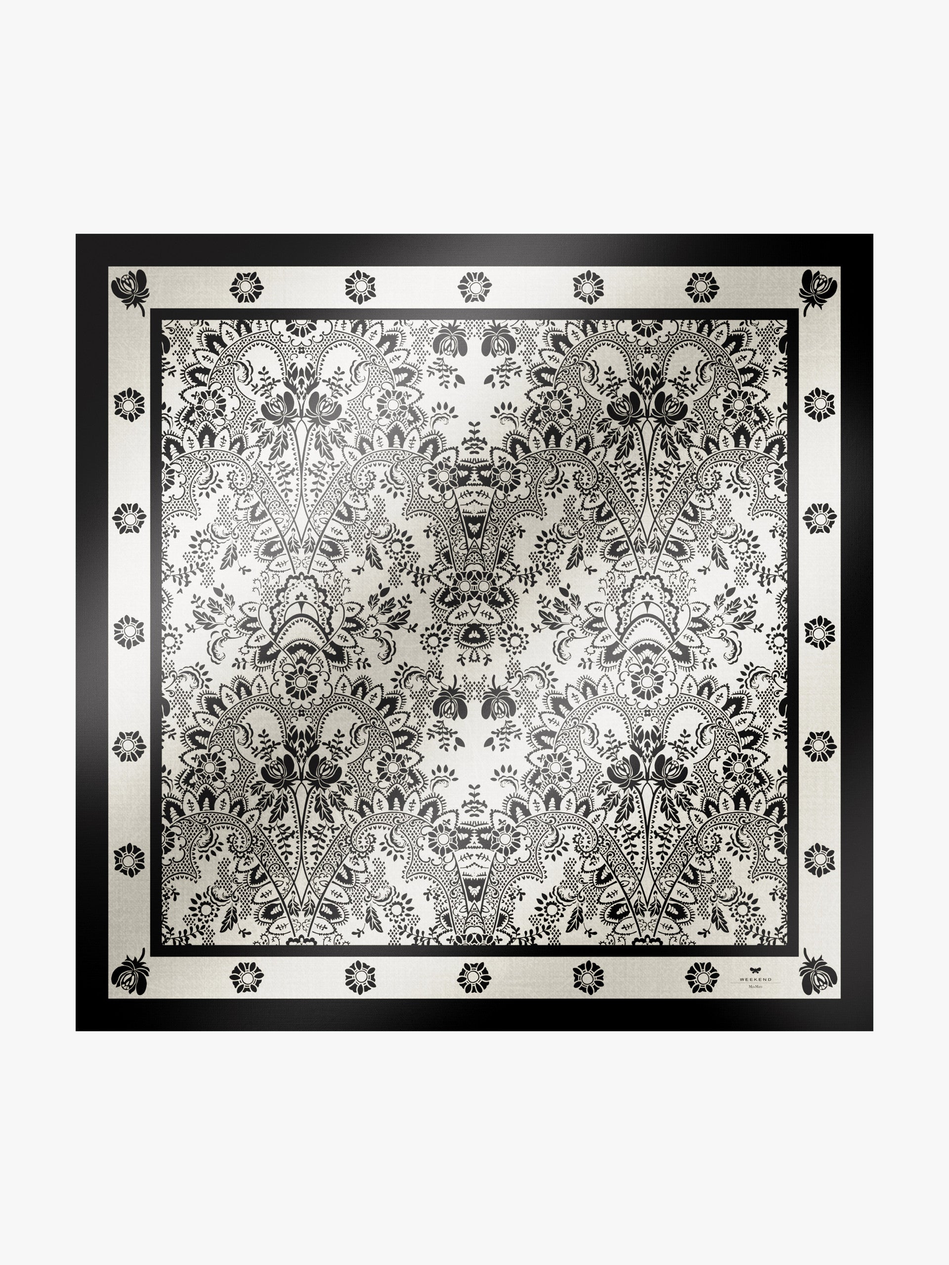 Modal And Printed Silk Shawl for Women - Beige - Max Mara UAE