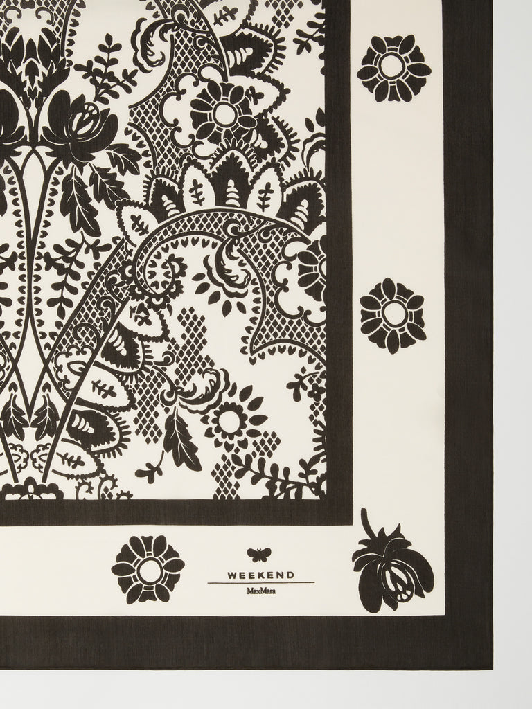 max mara modal and printed silk shawl