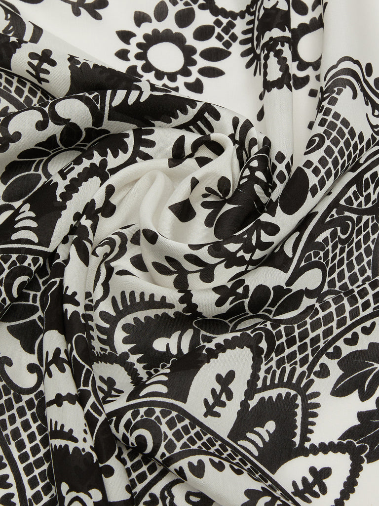 max mara modal and printed silk shawl